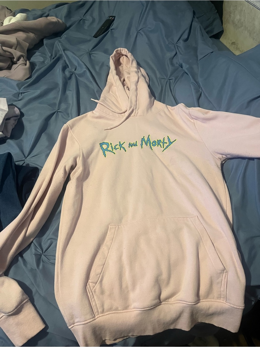 H&M Rick and Morty Pink Pullover Hoodie